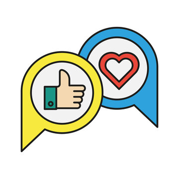 Business, like, bubbes colored icon. Simple color element illustration. Business, like, bubbes concept outline symbol design from medical set. Can be used for web and mobile on white background