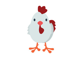 Cute chicken. Simple flat illustration.