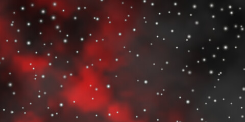 Dark Red vector background with colorful stars.