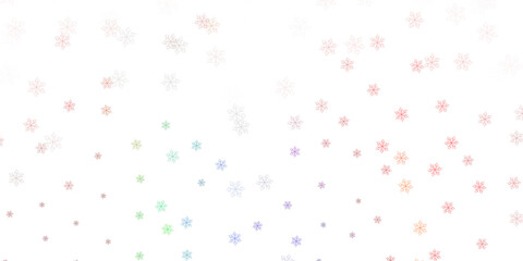 Light multicolor vector doodle template with flowers.