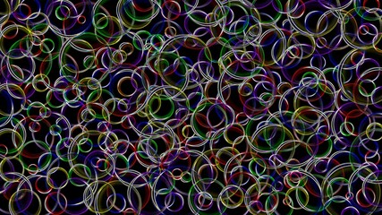 background of overlapping, multi-colored bubbles