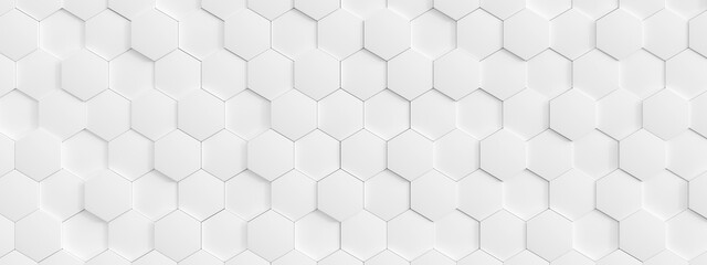 white 3D hexagon pattern background texture