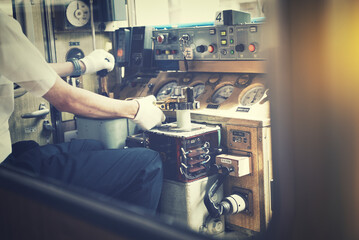 電車の運転風景