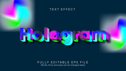 Colorful Hologram Text Effect Font Type