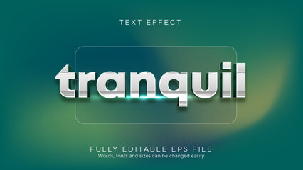 Tranquil Glass Text Effect Font Type