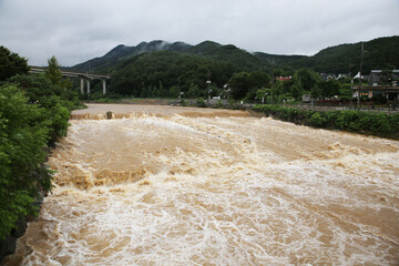 Flood by localized torrential downpours