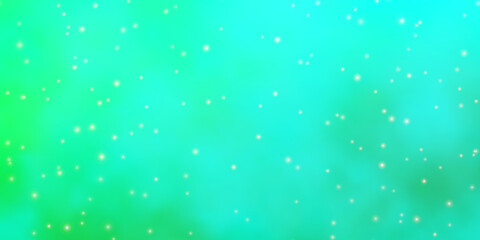 Light Green vector layout with bright stars.