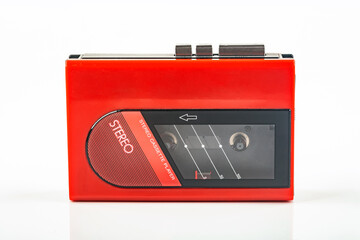 Analogue audio cassette player - obrazy, fototapety, plakaty