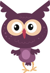 Illustrations, graphic designs, vectors, characters, and cartoons of baby owls. Beautiful and adorable bird 