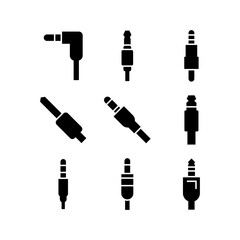 audio plug icon or logo isolated sign symbol vector illustration - high quality black style vector icons
