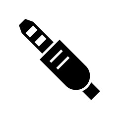 audio plug icon or logo isolated sign symbol vector illustration - high quality black style vector icons
