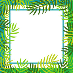 Palm leaves frame