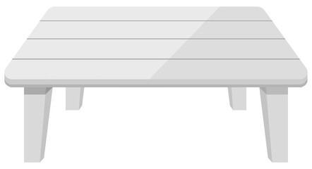 Blank white plastic table