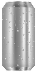 3D illustration of blank aluminum can