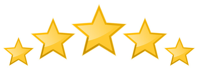 Five stars rating icon