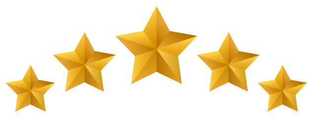 Obraz premium Five stars rating icon