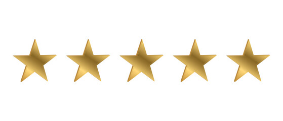 Five stars rating icon
