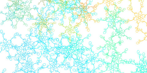 Light Blue, Yellow vector pattern with wry lines.