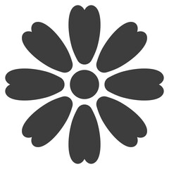 black flower icon