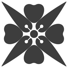 black flower icon