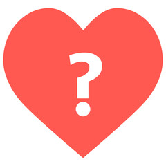 Heart with Question Mark icon