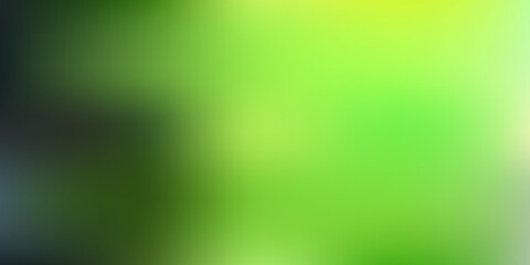 Dark green, yellow vector blur backdrop.