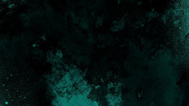 Dark fluorescent grunge texture, paint splash dirty surface animation, 4k abstract motion graphics dymanic background.