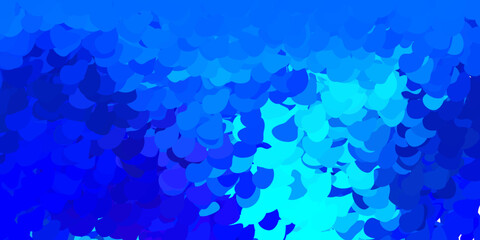 Dark blue vector background with random forms.