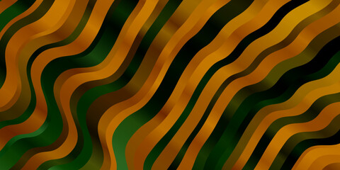 Light Blue, Yellow vector backdrop with curves.