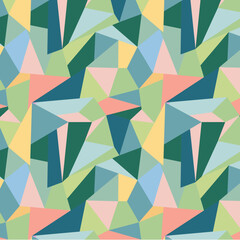 Colorful Mosaic Geometric Repeating Background Pattern