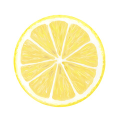 黄色いレモンの断面