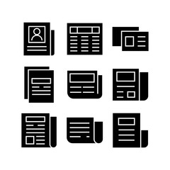newspaper icon or logo isolated sign symbol vector illustration - high quality black style vector icons
