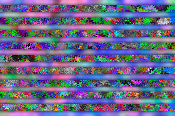 hologram striped vintage retro flowers floral lines hawaiian flower stripy holiday design shiny backdrop background pattern style fun swirl fabric textile illustration psychedelic