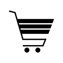 shopping cart icon or logo isolated sign symbol vector illustration - high quality black style vector icons
