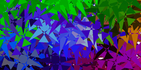 Dark Multicolor vector backdrop with chaotic shapes.
