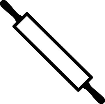 recommend clip art: Rolling pin or roller line art vector icon for cooking apps and websites