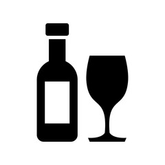 wine icon or logo isolated sign symbol vector illustration - high quality black style vector icons
