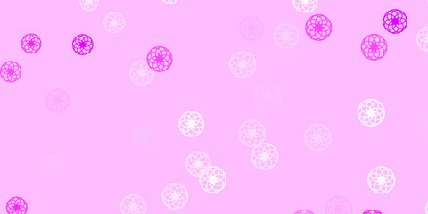 Light Purple vector background with bubbles.