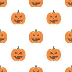 Single pumpkin pattern. pumpkin concept. flat trendy Vector seamless Pattern, background, wallpaper