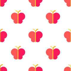 Single butterfly pattern. butterfly concept. flat trendy Vector seamless Pattern, background, wallpaper