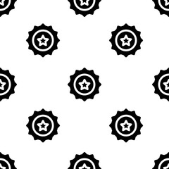 Single Beer cap pattern. Beer cap concept. filled trendy Vector seamless Pattern, background, wallpaper