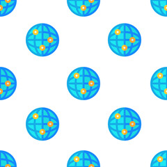 Single worldwide pattern. worldwide concept. flat trendy Vector seamless Pattern, background, wallpaper