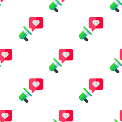 Single megaphone pattern. megaphone concept. flat trendy Vector seamless Pattern, background, wallpaper