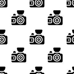 Single Photo camera pattern. Photo camera concept. filled trendy Vector seamless Pattern, background, wallpaper