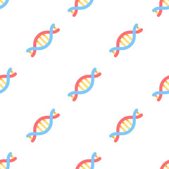 Single dna pattern. dna concept. flat trendy Vector seamless Pattern, background, wallpaper
