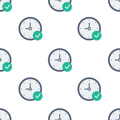 Single stopwatch pattern. stopwatch concept. flat trendy Vector seamless Pattern, background, wallpaper