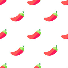 Single pepper pattern. pepper concept. flat trendy Vector seamless Pattern, background, wallpaper