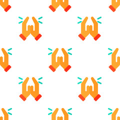 Single prayer pattern. prayer concept. flat trendy Vector seamless Pattern, background, wallpaper