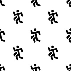 Single Run pattern. Run concept. filled trendy Vector seamless Pattern, background, wallpaper