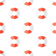 Single lifesaver pattern. lifesaver concept. flat trendy Vector seamless Pattern, background, wallpaper